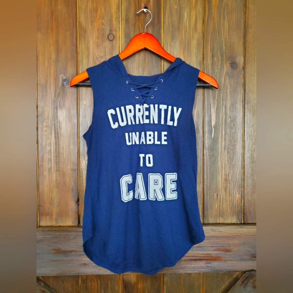 Currently Unable To Care Hooded Tank